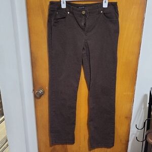 Womens Dark Brown Jeans Size 14 By Relativity